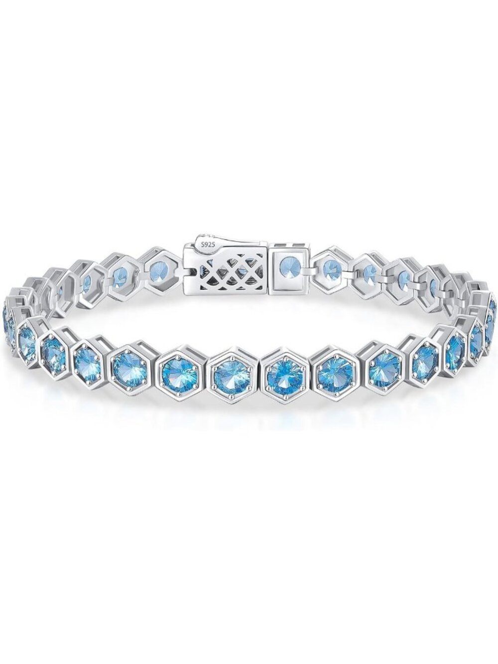 Sterling Silver Birthstone Tennis Bracelet for Women - Elegant & Personalized